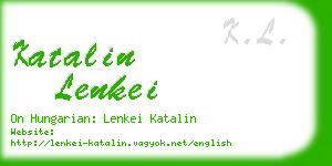katalin lenkei business card
